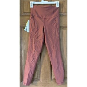 NWT all in Motion Rust 7/8 Leggings with pockets Size XS
